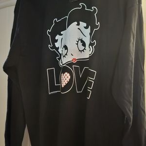 XL Betty Boop long sleeve shirt black